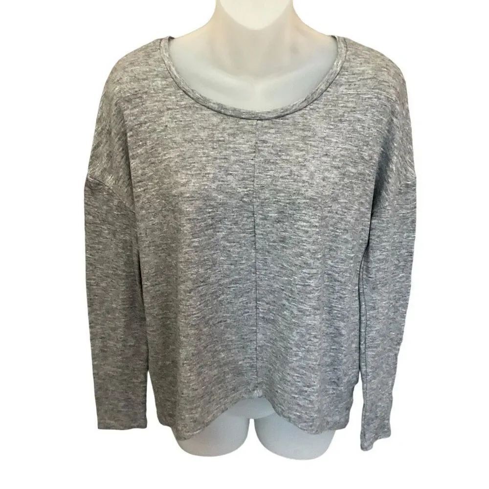 Old Navy Sweater Women Gray Long Sleeve Round Neck Knit Top Size XS